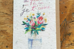 les cartes de Lulu "je t'aime"(bouquet)
